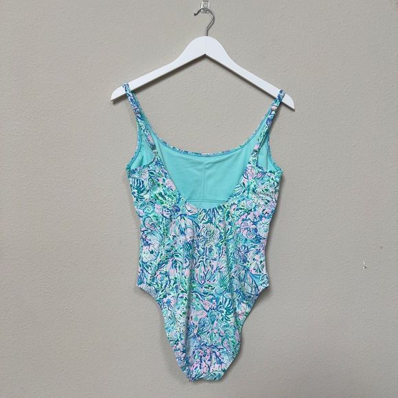 Lilly Pulitzer Brin One Piece Swimsuit Women’s Size 10 Scoop Back - Picture 2 of 9